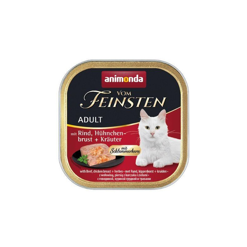 V.Feinsten CORE hovězí, kuřecí prsa + bylinky pro kočky 100g