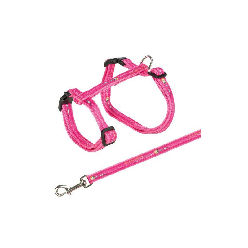 Postroj pro kočku s vodítkem XL GOOD LUCK 34-57cm/13mm