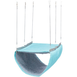 Závěsný pelíšek z nylonu s beránkem 2 podlažní-fretka,potkan