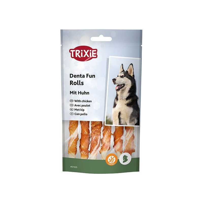 DentaFun tyčinka svázaná kachním masem 10 ks, 12 cm/80 g