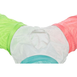 Nylonový troj- tunel pro králíky, různé barvy 3 × ø 18 × 47 cm