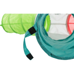 Nylonový troj- tunel pro králíky, různé barvy 3 × ø 18 × 47 cm