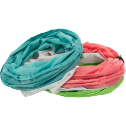 Nylonový troj- tunel pro králíky, různé barvy 3 × ø 18 × 47 cm