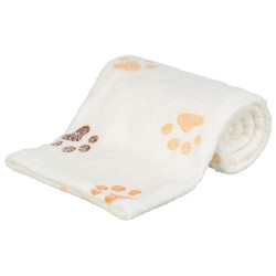 Flísová deka LINGO, bílo/béžová