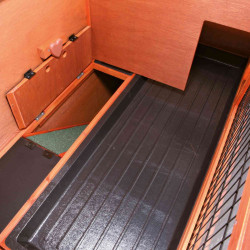 NATURA králíkárna s tepelnou izolací, 2 patra, 116 x 113 x 65 cm, světlehnědá