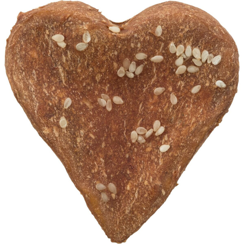 DentaFun Chicken Love, srdce z buvolí kůže balené kuřecím masem [150 ks], 6 cm / 25 g