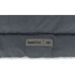 Podložka Farello, plyš/tkaná látka, bílošedá/šedá