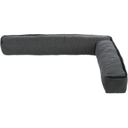 Ortopedická pohovka BENDSON Vital s 1/2 okrajem, obdélníková, tmavě šedá/světle šedá