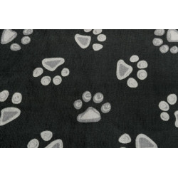 Obdélníkový polštář JIMMY černý s tlapkami