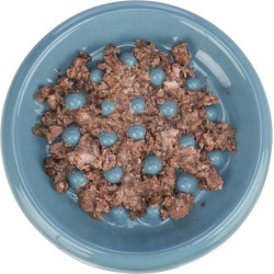 Slow Feed, keramická miska k pomalému krmení, 0.25 l/ø 18 cm, modrá, šedá