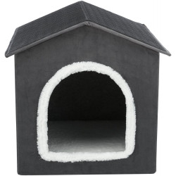 LIVIA měkká boudička, tmavošedá/bílá