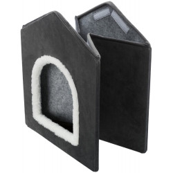 LIVIA měkká boudička, tmavošedá/bílá