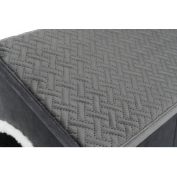 LIVIA měkká boudička, tmavošedá/bílá