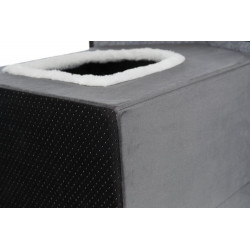 LIVIA měkká boudička, tmavošedá/bílá