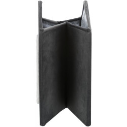 LIVIA měkká boudička, tmavošedá/bílá