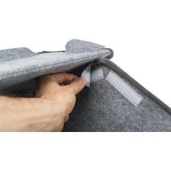 LIVIA měkká boudička, tmavošedá/bílá