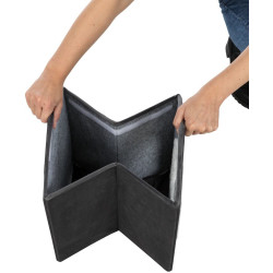 LIVIA měkká boudička, tmavošedá/bílá