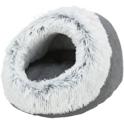 Jeskyně HARVEY 35 × 26 × 41 cm, plyš s dlouhým vlasem, šedá