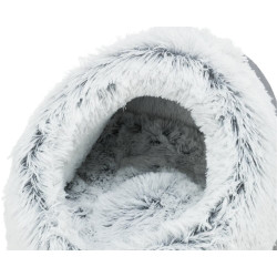 Jeskyně HARVEY 35 × 26 × 41 cm, plyš s dlouhým vlasem, šedá