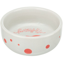 Keramická miska s puntíky, pro morčata, 250 ml/ø 11 cm