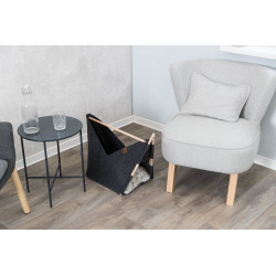 Jeskyně ELISE s polštářkem, 63 × 44 × 30 cm, tvar loďka, filc, antracit