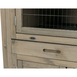 NATURA mega králíkárna, dvě oddělitelná patra, 133 x 120 x 83 cm, šedo-zelená