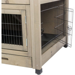 NATURA mega králíkárna, dvě oddělitelná patra, 133 x 120 x 83 cm, šedo-zelená