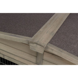 NATURA mega králíkárna, dvě oddělitelná patra, 133 x 120 x 83 cm, šedo-zelená