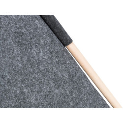 Jeskyňka TIPI - přístřešek ve tvaru týpí, 70 x 70 x 70 cm, plsť/dřevo, antracit