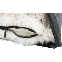 Jeskyňka TIPI - přístřešek ve tvaru týpí, 70 x 70 x 70 cm, plsť/dřevo, antracit