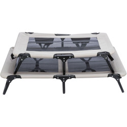 Lehátko se síťkou pro psy, černá/šedá