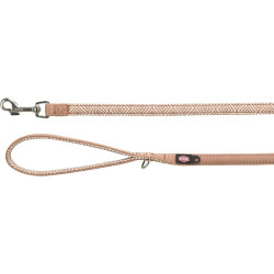 Vodítko PREMIUM, neoprenové polstrování, boho/karamel