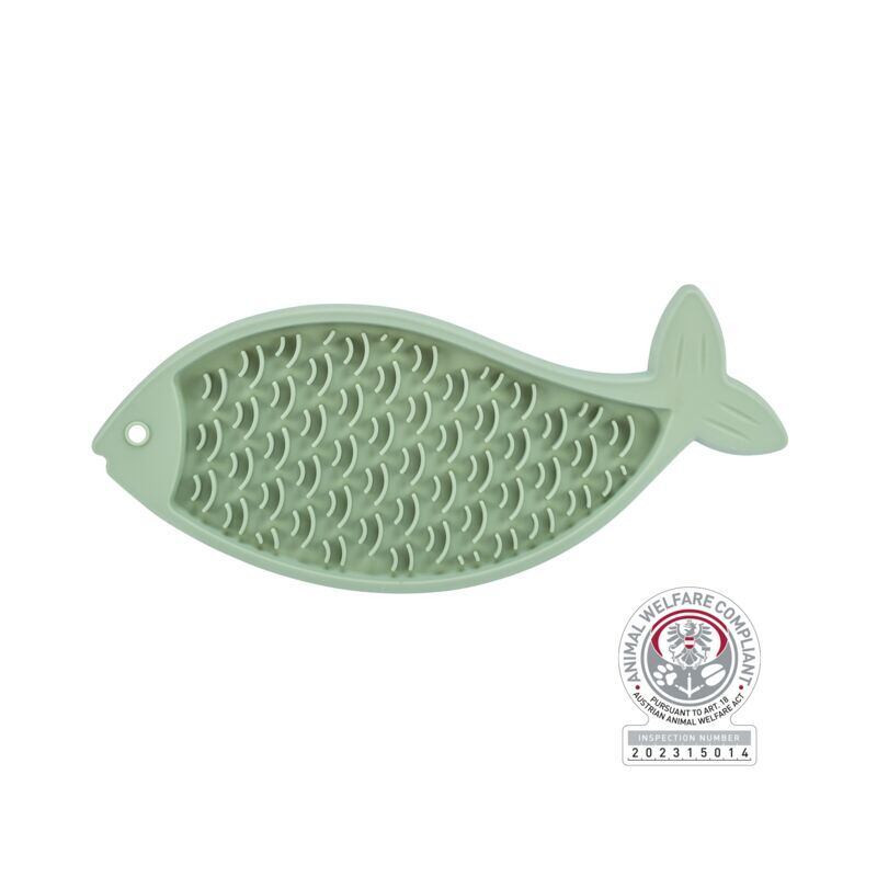 Lick’n'Snack RYBA - podložka k pomalému krmení, 28 cm, šalvějová