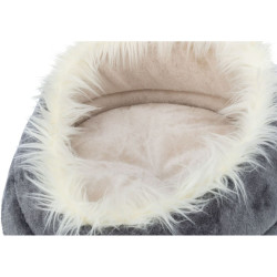 SOFT Edition pelech MINOU s vysokým okrajem, plyš, šedá/béžová