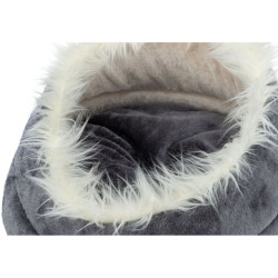 SOFT Edition pelech MINOU s vysokým okrajem, plyš, šedá/béžová