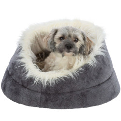 SOFT Edition pelech MINOU s vysokým okrajem, plyš, šedá/béžová