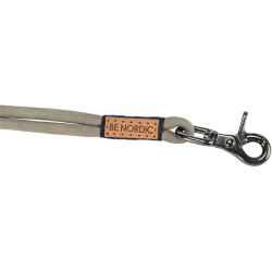 BE NORDIC prodlužovací kožené kulaté vodítko, XS-L: 2.00 m/ ø 8mm, šedá