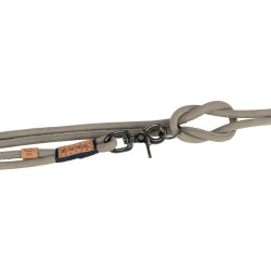 BE NORDIC prodlužovací kožené kulaté vodítko, XS-L: 2.00 m/ ø 8mm, šedá