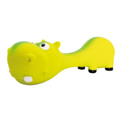 Hrošík ležící - tvar činky, se zvukem, 22 cm, latex, zelená, HipHop