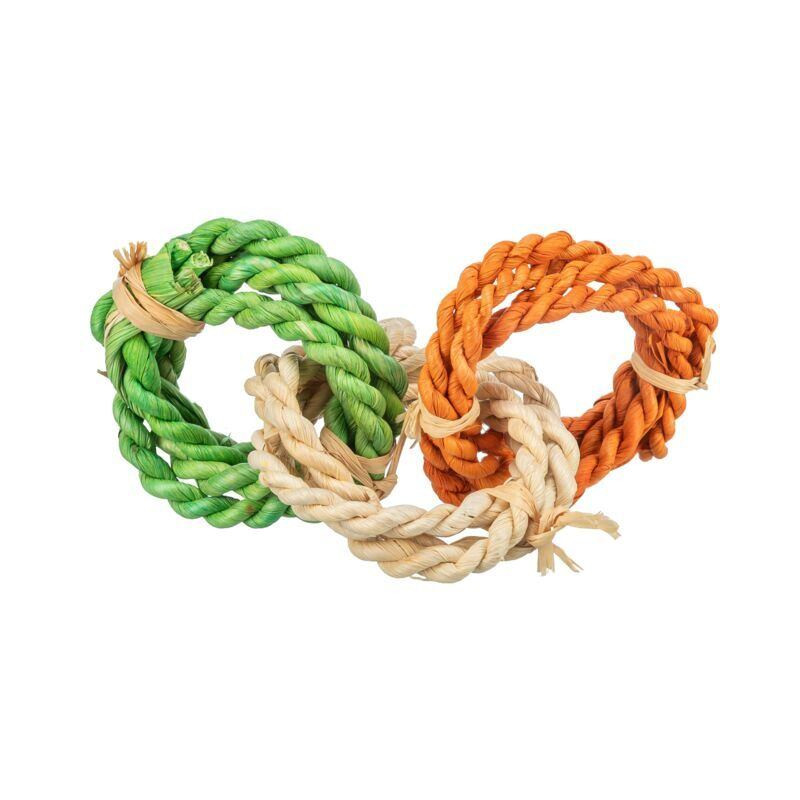 Kroužky - přírodní hračka pro hlodavce 6 x15 cm, kukuřičné listy