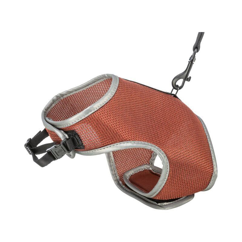 Postroj VESTA s vodítkem pro kočku 24-42 cm/1,20 m, rezavá