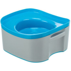 Cestovní miska STRONG, 21 x 11 x 21 cm, tmavošedá/petrolejová