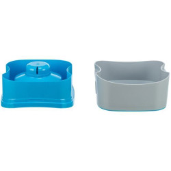 Cestovní miska STRONG, 21 x 11 x 21 cm, tmavošedá/petrolejová