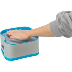 Cestovní miska STRONG, 21 x 11 x 21 cm, tmavošedá/petrolejová