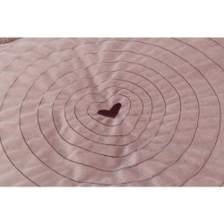 Podložka k ležení VIVIANA, sametová tkanina, antická růžová