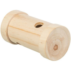 Váleček na pamlsky, hračka pro hlodavce, ø 6 × 11 cm, přírodní dřevo