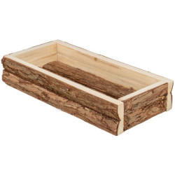 Krmná miska pro hlodavce, 450 ml/ 27 x 5 x 13 cm, borové dřevo