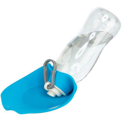 Lahev na vodu se sklopnou silikonovou miskou, 0.55 l, plast/silikon