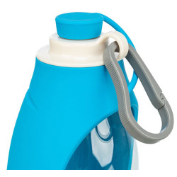 Lahev na vodu se sklopnou silikonovou miskou, 0.55 l, plast/silikon