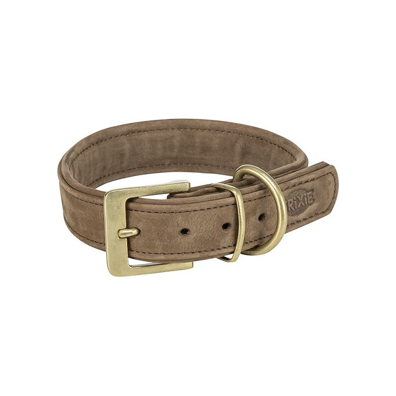 Obojek PURE kožený, hnědá